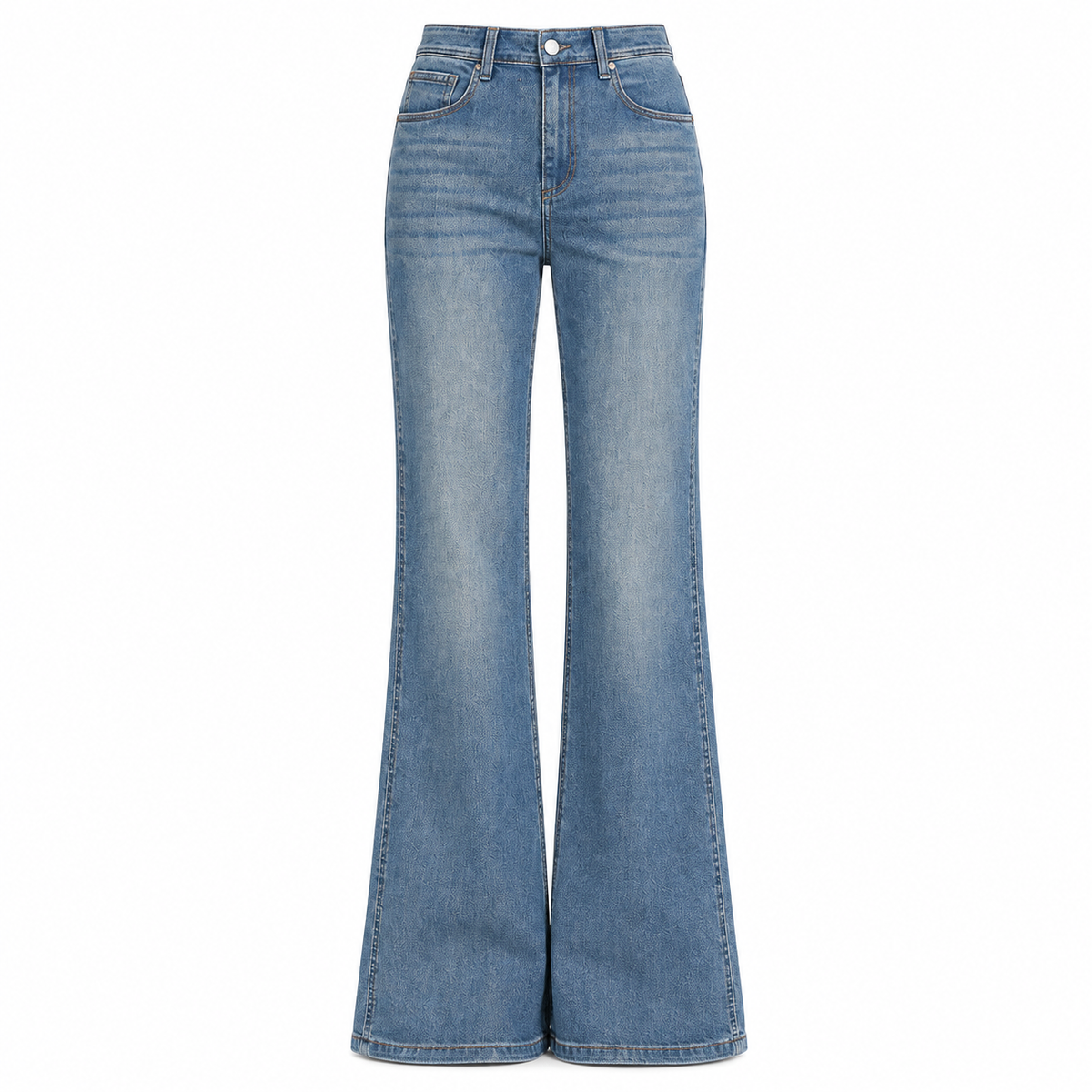💙 Iconic Pick | Washed Denim Fabric | Retro High-Rise Flare Jeans