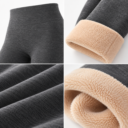 ☁️ Winter Essential | Fleece Lined Knit | Seamless High-Waist Thermal Leggings