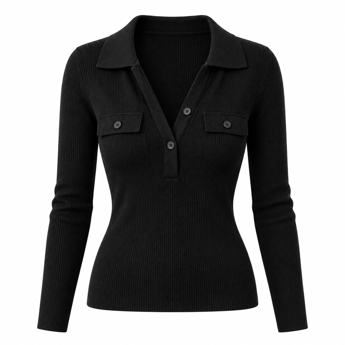✨ Knitwear Essential | Ribbed Knit | Everyday Wear | Women | V-Neck