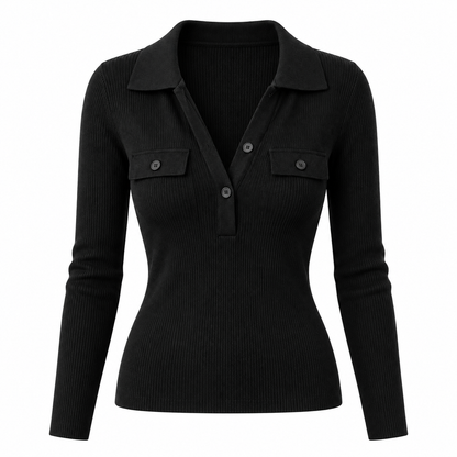 ✨ Knitwear Essential | Ribbed Knit | Everyday Wear | Women | V-Neck