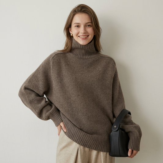 ✨ Wool Sweater | Soft Knit | Winter Wear | Women | Cozy Turtleneck